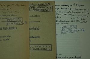 Imagen del vendedor de Untersuchungen zur Bestimmung des Geschlechts. I-II und IV.-VIII. Mitteilung. Zusammen 7 Hefte. - aus den sitzungsberichten der Heidelberger Akademie der Wissenschaften (I-II) sowie Sonderdrucke aus Roux Archiv fr Entwicklungsmechanik. a la venta por Antiquariat  Braun