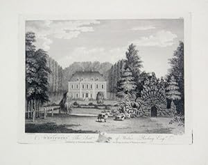 Original Antique Engraving Illustrating Westcotes, The Seat of Walter Ruding Esq. Published By J....