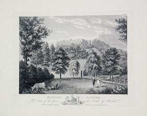 Original Antique Engraving Illustrating Belvoir Castle, The Seat of His Grace the Duke of Rutland...