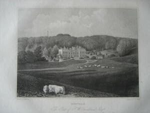 Imagen del vendedor de Original Antique Engraving Illustrating Muntham, The Seat of F.W. Frankland Esq. in Sussex. Published By Baxter in 1835. a la venta por Rostron & Edwards