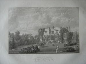 Imagen del vendedor de Original Antique Engraving Illustrating Saxonbury Lodge, The Seat of D. Rowland Esq. in Sussex. Published By Baxter in 1835. a la venta por Rostron & Edwards