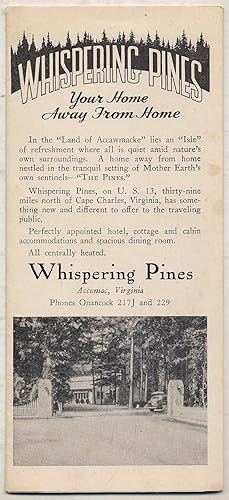 Seller image for Whispering PineS: YOUR HOME AWAY FROM HOME for sale by Between the Covers-Rare Books, Inc. ABAA