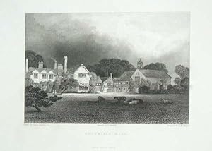 Original Antique Engraving Illustrating Smithills-Hall in Lancashire. 1850