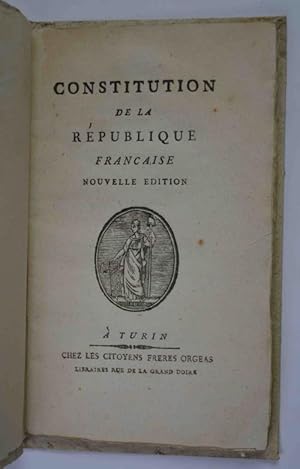 Constitution de la République francaise. Nouvelle edition.