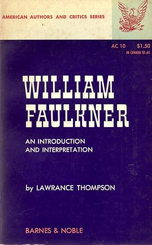 Seller image for William Faulkner An Introduction and Interpretation for sale by Book Booth