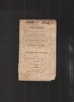 A sermon delivered on the 8th September, a day recommended by the General-assembly of the Presbyt...