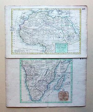 Barbarie, Egypte, Nigritie, Guinée, Nubie, Abissinie; Congo Cafrerie (2 Karten). Kupferstiche, gr...