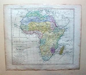 Bild des Verkufers fr Charte von Africa nach astronomischen Beobachtungen. Kupferstiche, grenz- u. randkoloriert. zum Verkauf von antiquariat peter petrej - Bibliopolium AG