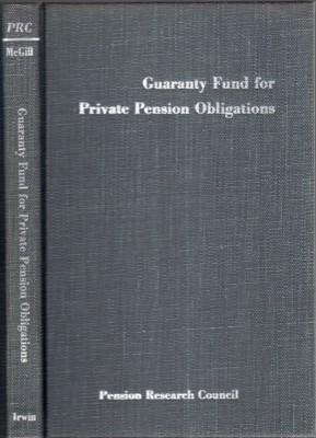 Imagen del vendedor de Guaranty Fund for Private Pension Obligations a la venta por Reflection Publications