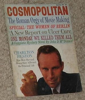 COSMOPOLITAN MAGAZINE (Novmeber 1961; Volume-151 #4) Roman Orgy / Moses, Ben Hur & Charlton Hesto...