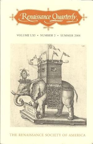 Imagen del vendedor de RENAISSANCE QUARTERLY - Volume LX1, Number 2, Summer 2008 a la venta por Grandmahawk's Eyrie