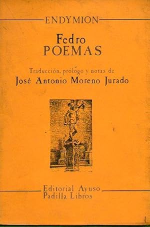 Imagen del vendedor de POEMAS. Traduccin, prlogo y notas de Jos Antonio Moreno Jurado. a la venta por angeles sancha libros