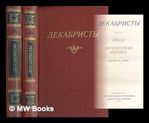 Seller image for Dekabristy Poeziya. Antologiya v dvukh tomakh [Decembrists Poetry. Complete in 2 volumes. Language: Russian] for sale by MW Books Ltd.