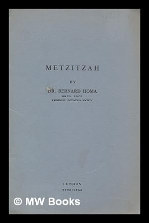 Imagen del vendedor de Metzitzah a la venta por MW Books Ltd.