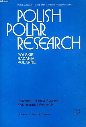 Image du vendeur pour POLISH POLAR RESEARCH, POLSKIE BADANIA POLARNE, VOL. 8, N 4, 1987 mis en vente par Le-Livre