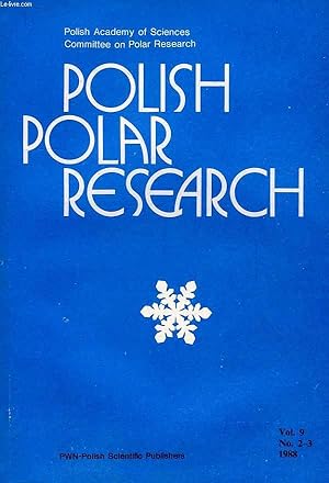Image du vendeur pour POLISH POLAR RESEARCH, POLSKIE BADANIA POLARNE, VOL. 9, N 2-3, 1988 mis en vente par Le-Livre