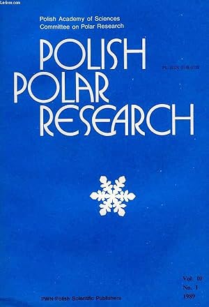Image du vendeur pour POLISH POLAR RESEARCH, POLSKIE BADANIA POLARNE, VOL. 10, N 1, 1989 mis en vente par Le-Livre