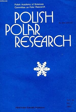 Image du vendeur pour POLISH POLAR RESEARCH, POLSKIE BADANIA POLARNE, VOL. 10, N 2, 1989 mis en vente par Le-Livre