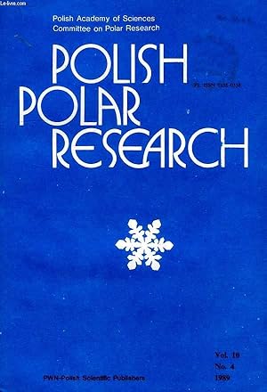 Image du vendeur pour POLISH POLAR RESEARCH, POLSKIE BADANIA POLARNE, VOL. 10, N 4, 1989 mis en vente par Le-Livre