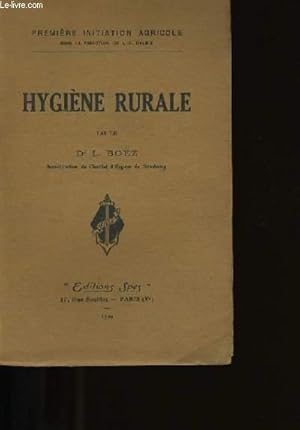 Seller image for HYGIENE RURALE. for sale by Le-Livre