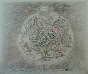 Schlacht bey Kulm am 30. Aug.1813. Kupferstich mit Formationskolorit aus Franz Joseph Jekel "Athl...