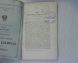 Bild des Verkufers fr Ueber [ber] die Bindung des Glycogens in der Leber. Aus: Archiv fr pathologische Anatomie und fr klinische Medicin [Medizin], Band LXI, Heft 3. zum Verkauf von Antiquariat Bookfarm