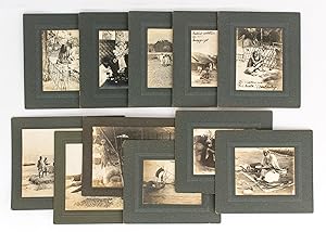 A group of eleven vintage gelatin silver photographs (circa 1920s) mounted individually on commer...