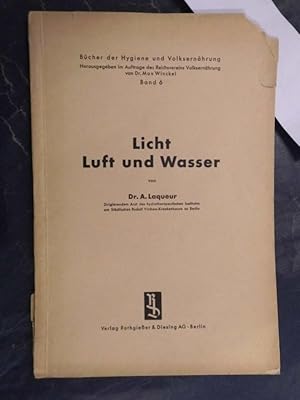 Seller image for Licht, Luft, Wasser for sale by Buchantiquariat Uwe Sticht, Einzelunter.