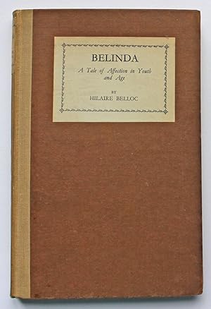 Belinda: A Tale of Affection in Youth and Age (inscribed by author to T. M. Pope)