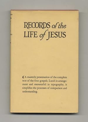 Bild des Verkufers fr Records of the Life of Jesus: Book 1: The Record of Mt-Mk-Lk; Book 2: The Record of John - 1st Edition/1st Printing zum Verkauf von Books Tell You Why  -  ABAA/ILAB