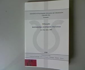 Imagen del vendedor de Bibliographie deutschsprachiger psychologischer Dissertationen aus dem Jahre 1987. Schriftenreihe der Zentralstelle fr psychologische Information und Dokumentation an der Universitt Trier, Band 20. a la venta por Antiquariat Bookfarm