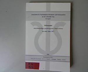 Imagen del vendedor de Bibliographie deutschsprachiger psychologischer Dissertationen aus dem Jahre 1977. Schriftenreihe der Zentralstelle fr psychologische Information und Dokumentation an der Universitt Trier, Band 10. a la venta por Antiquariat Bookfarm