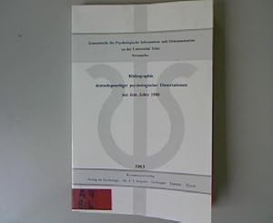 Imagen del vendedor de Bibliographie deutschsprachiger psychologischer Dissertationen aus dem Jahre 1980. Schriftenreihe der Zentralstelle fr psychologische Information und Dokumentation an der Universitt Trier, Band 13. a la venta por Antiquariat Bookfarm