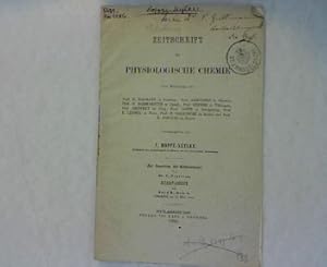 Imagen del vendedor de Zur Kenntniss der Gallensuren : Zeitschrift fr Physiologische Chemie, Separat-Abdruck aus Band X, Heft 3 (11. Mrz 1886). a la venta por Antiquariat Bookfarm