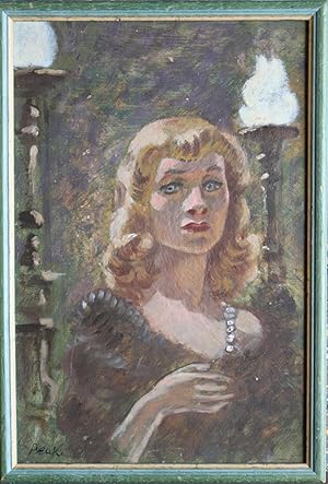 Portrait of Vivien Leigh as Blanche Dubois in a Streetcar Named Desire. Original oil painting.