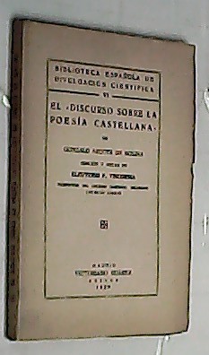 Bild des Verkufers fr El Discurso sobre la poesa castellana zum Verkauf von Librera La Candela