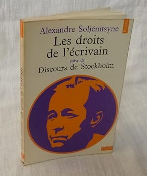 Image du vendeur pour Les droits de l'crivain suivi de Discours de Stockholm - Paris. Collection Points - ditions du Seuil. 1972. mis en vente par Mesnard - Comptoir du Livre Ancien