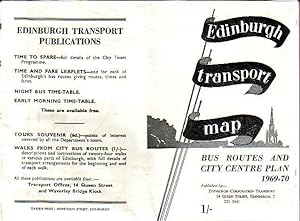 Edinburgh Transport Map - Bus Routes and City Centre Plan 1969-70