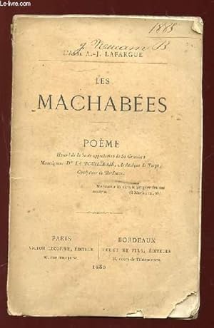 Seller image for LES MACHABEES. POEME. for sale by Le-Livre