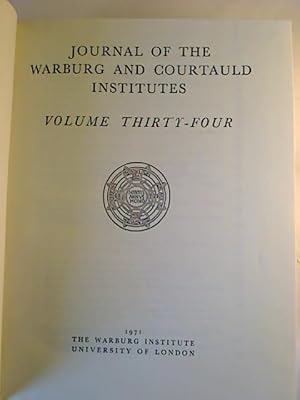 Journal of the Warburg and Courtauld Institutes. - Vol. 34.