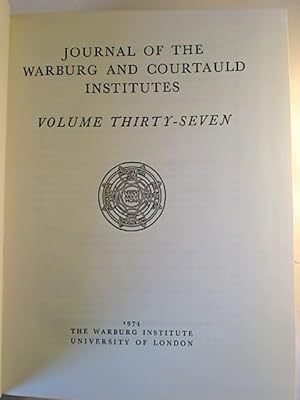 Journal of the Warburg and Courtauld Institutes. - Vol. 37.