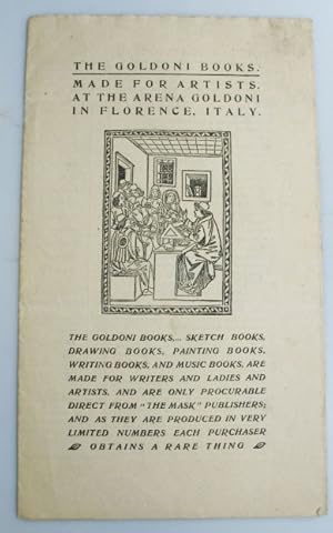 [Catalogue of Books]: "Made for Artists, at the Arena Goldoni, in Florence, Italy."