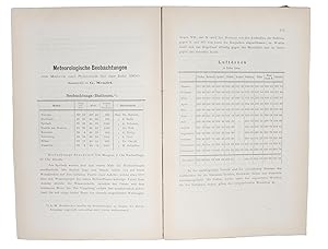 Bild des Verkufers fr Meteorologische Beobachtungen aus Mhren und Schlesien fr das Jahr 1866. [In: Verhandlungen des naturforschenden Vereins in Brnn. V. Band. 1866]. - [GREGOR MENDEL - A LEADING METEOROLOGIST] zum Verkauf von Lynge & Sn ILAB-ABF