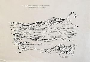 Imagen del vendedor de Griechische Landschaft. [1946]. [Original-Lithografie / original lithograph]. a la venta por Antiquariat Lenzen