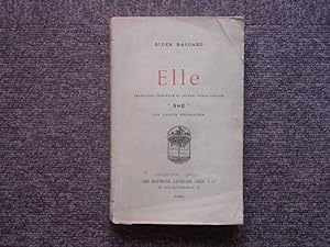 Seller image for ELLE. TRaduction intgrale du clbre roman anglais "SHE" par Jacques HILLEMACHER. for sale by Tir  Part