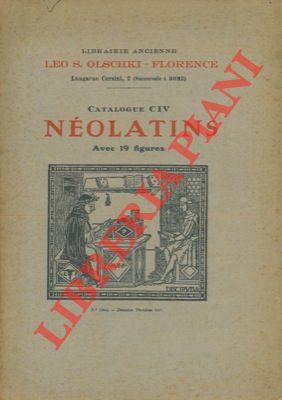 Neolatins. Catalogue CIV.