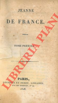 Bild des Verkufers fr Jeanne de France. zum Verkauf von Libreria Piani