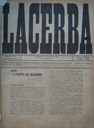 LACERBA, quindicinale - 1914 - num. 12- del 15 giugno 1914 . anno secondo., Firenze, Vallecchi, 1914