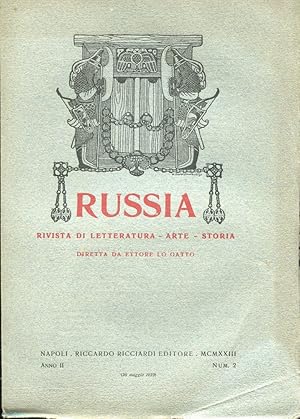 RUSSIA, rivista di letteratura storia e filosofia - 1923 num. 02 del 20 maggio 1923 -direttore ET...