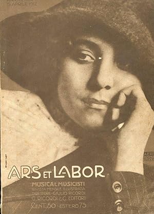 ARS ET LABOR, rivista mensile illustrata 1912- num. 04 15 APRILE 1912, bella copertina a colori d...